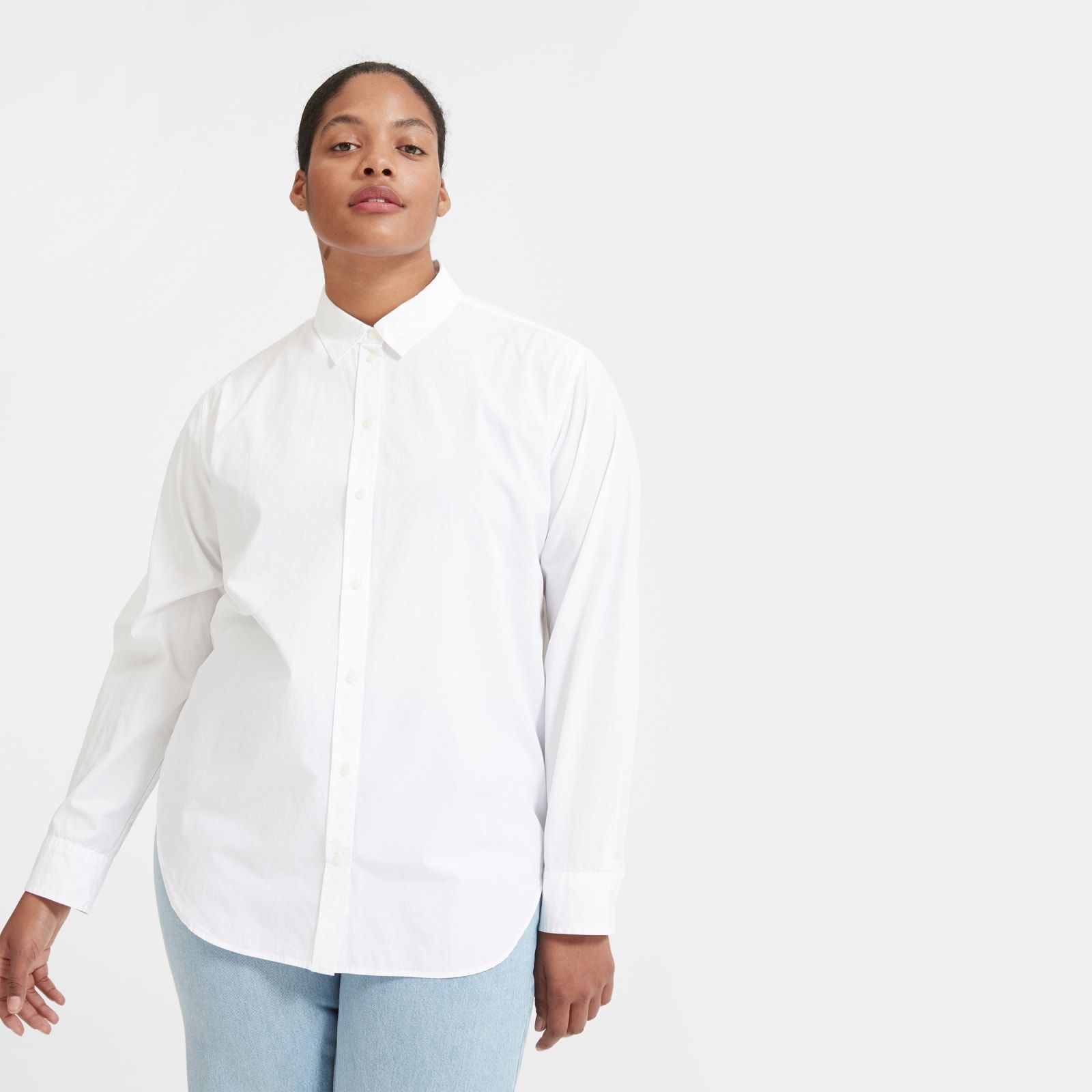 Women's Relaxed Poplin Shirt by Everlane in White, Size 14 | Everlane