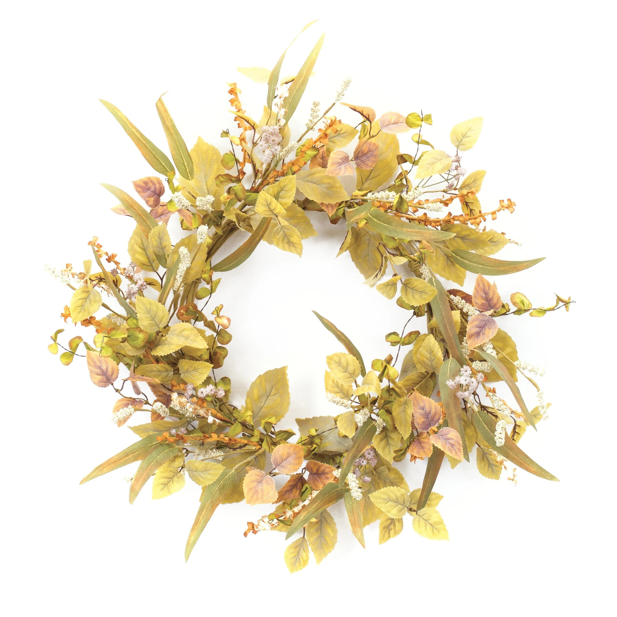 Mixed Fall Foliage Wreath 21"D | Bed Bath & Beyond