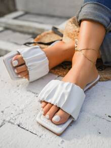 Minimalist Ruched Design Slide Sandals SKU: sw2107228276572917(1000+ Reviews)$12.10$11.50Join for... | SHEIN