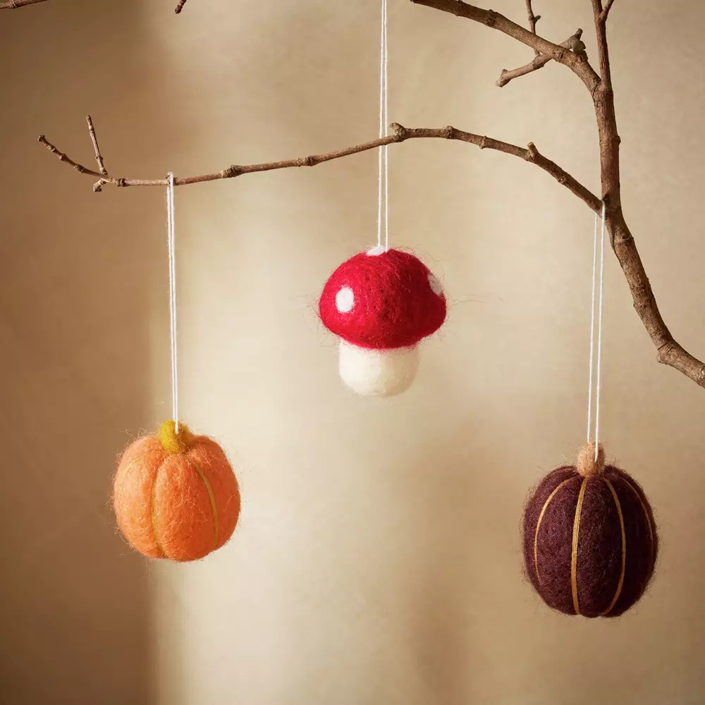 Buy Argos Home Autumnal Felt Hanging Decoration - Pack of 3 | Halloween decorations | Argos | argos.co.uk