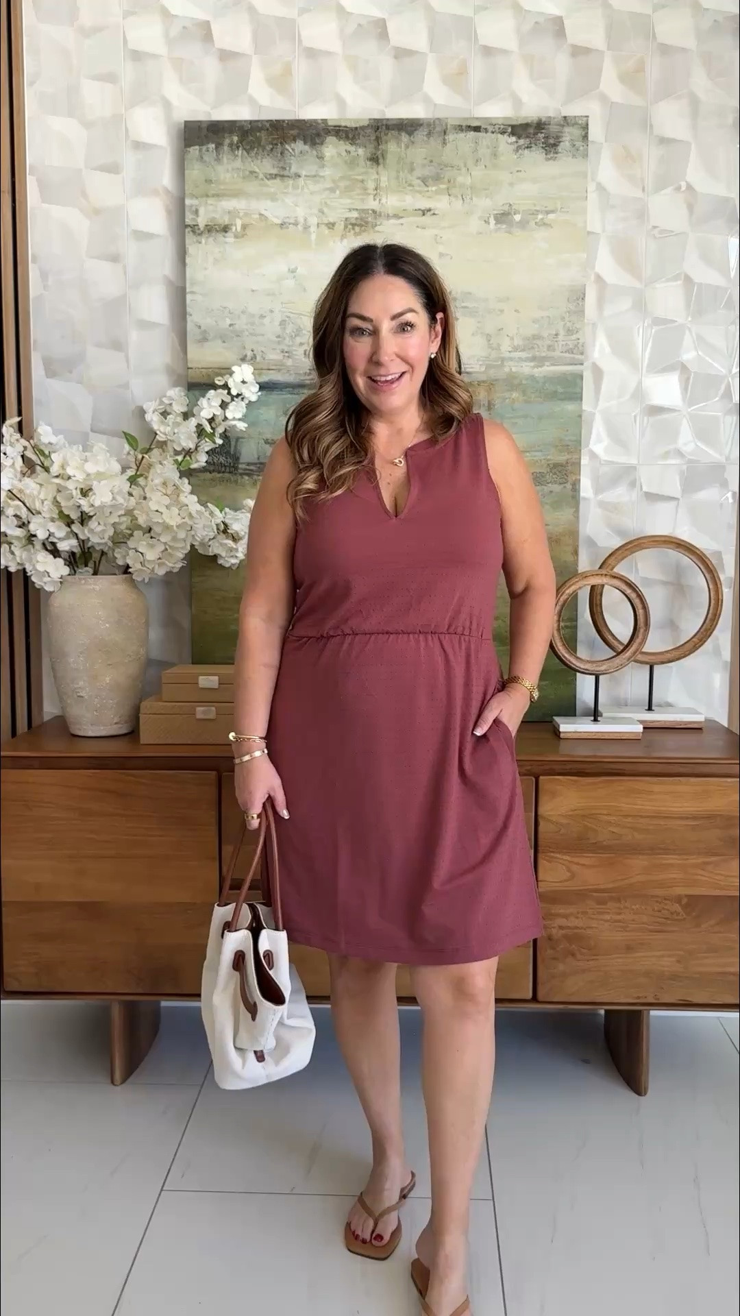 Textured-knit swing dress, sleeveless and pull-on easy with a flattering notch neck — travel days, dinner, or both 🍒

📏 Sizing: true to size, large 

#LTKover40 #LTKstyletip #LTKfindsunder100

#LTKmomlife #LTKOver40 #LTKSaleAlert