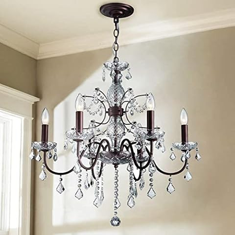 Vienna Full Spectrum Beverly Dark Bronze Chandelier Lighting 26" Wide Vintage Style Clear Crystal... | Amazon (US)