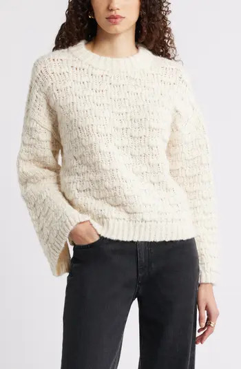Open Stitch Crewneck Sweater | Nordstrom