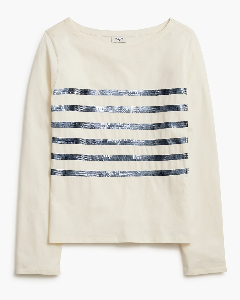 Striped sequin long-sleeve tee | J.Crew Factory