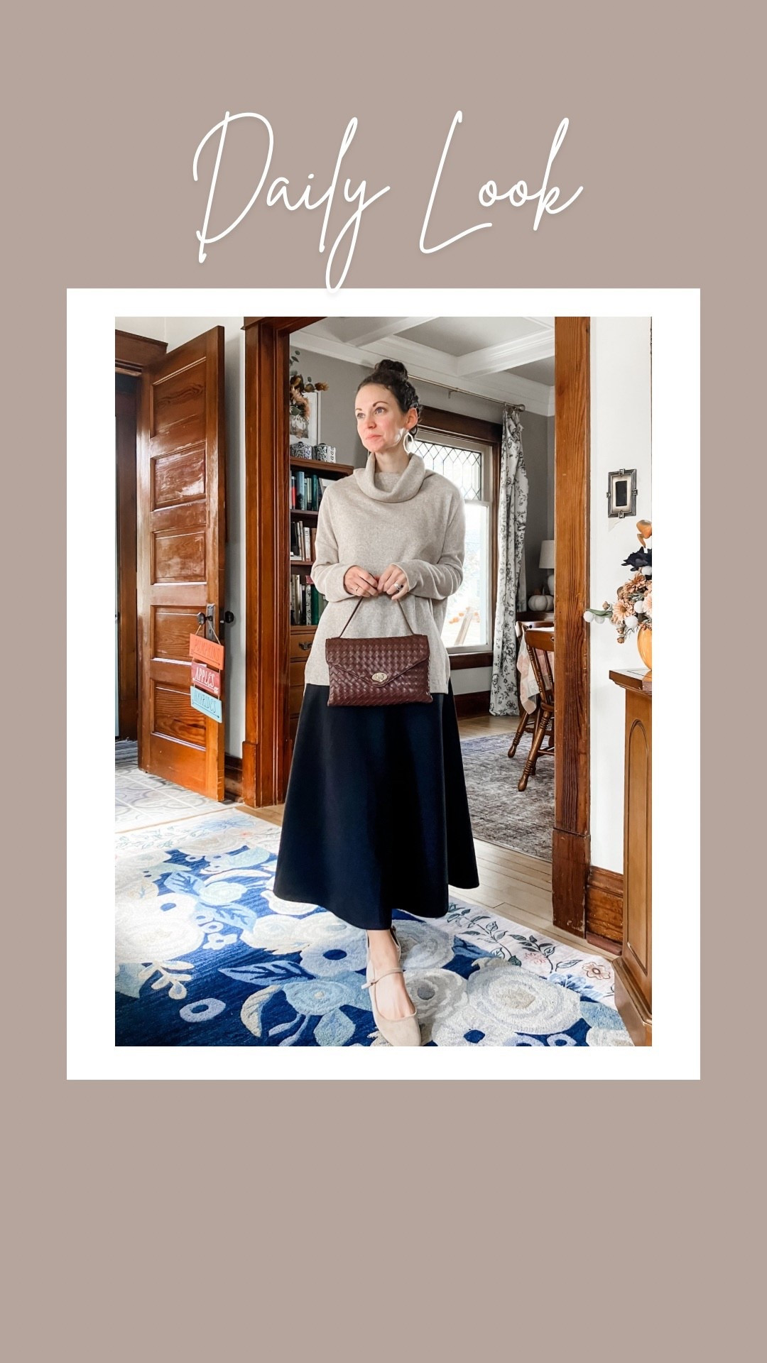 Neutral fall outfit. 
Modest outfit. Fall outfit. Neutral outfit. Classic outfit. Parisian outfit  

#LTKPetite #LTKFindsUnder100 #LTKOver40