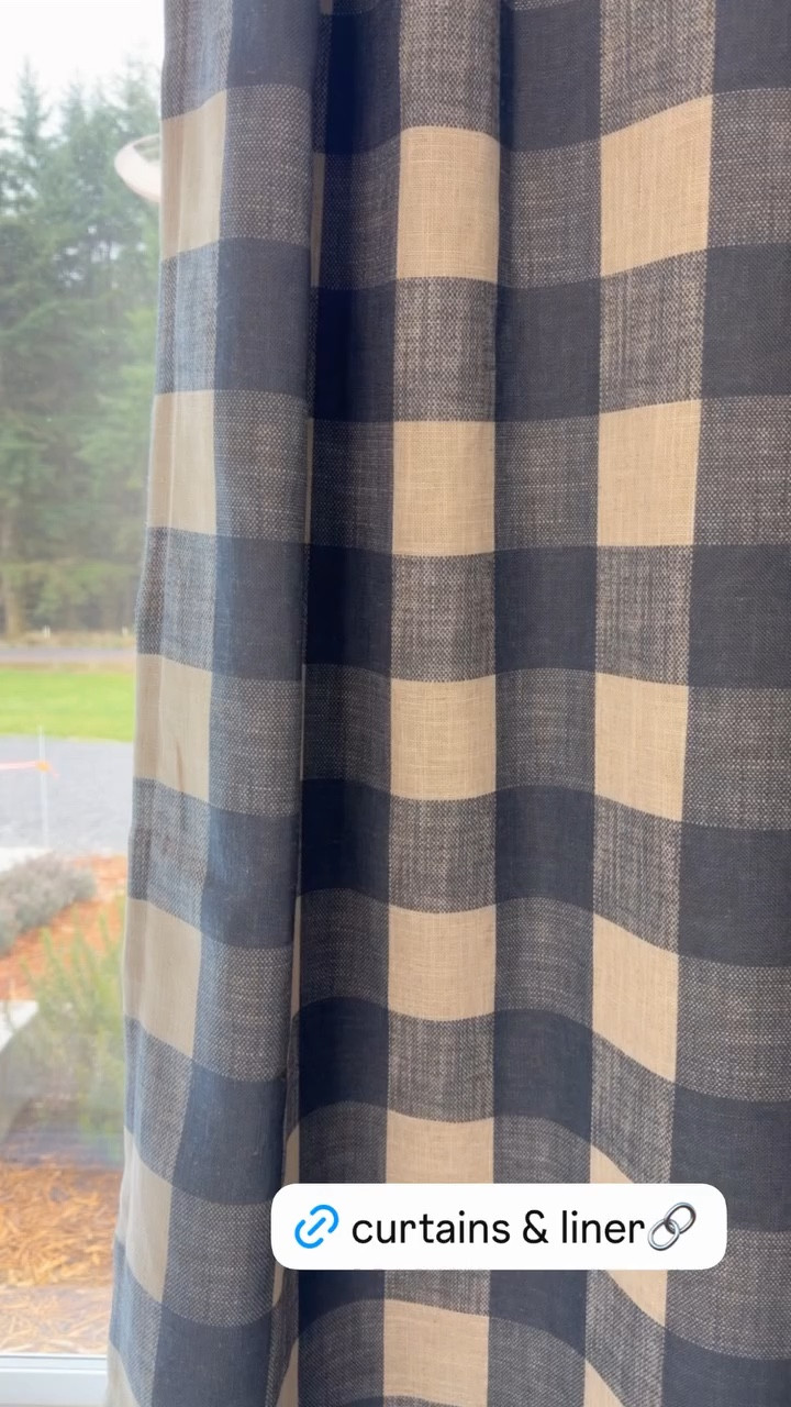 These are blackout curtains but they don’t block all of the light so I got liners for them too. These gingham curtains are a natural linen and dusty blue color. They are really pretty in person. I linked the curtains, liners and the brushed brass look curtain rods I used  

#LTKstorytime #LTKHome