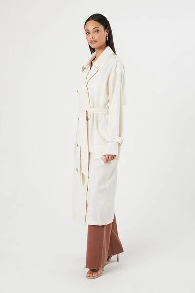 Notched Tie-Front Trench Coat | Forever 21