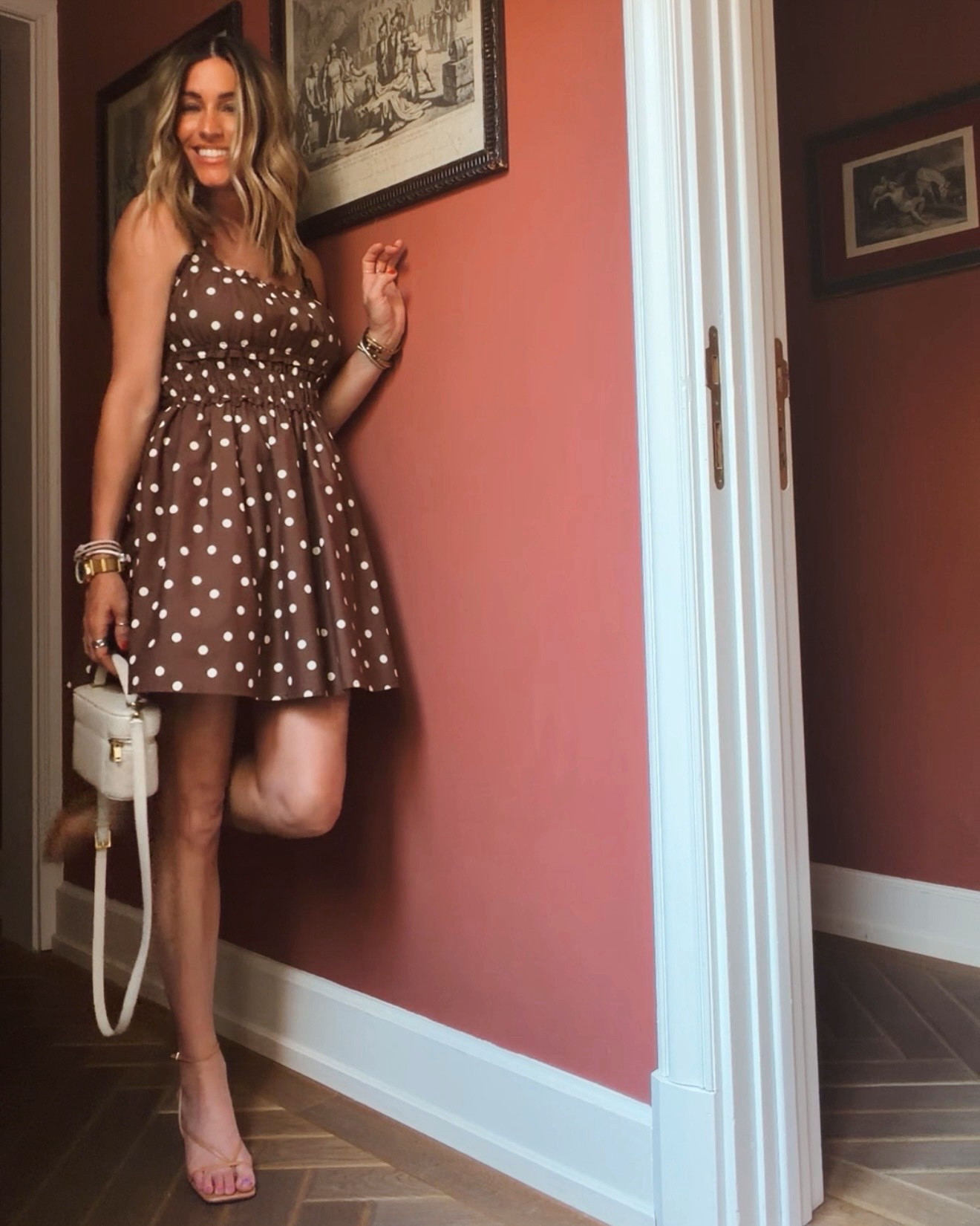 Code JENREED for Abercrombie 
This dress is precious! 
Wearing size xs petite length