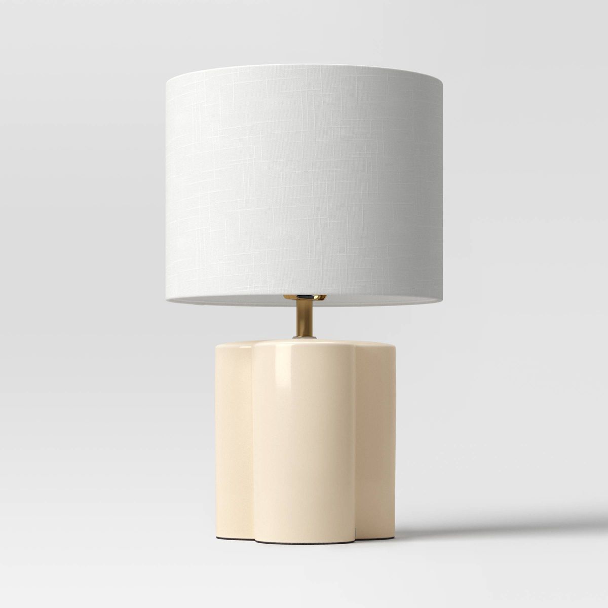 17"x10.25" Modern Clover Table Lamp Cream (Includes LED Light Bulb) - Threshold™ | Target