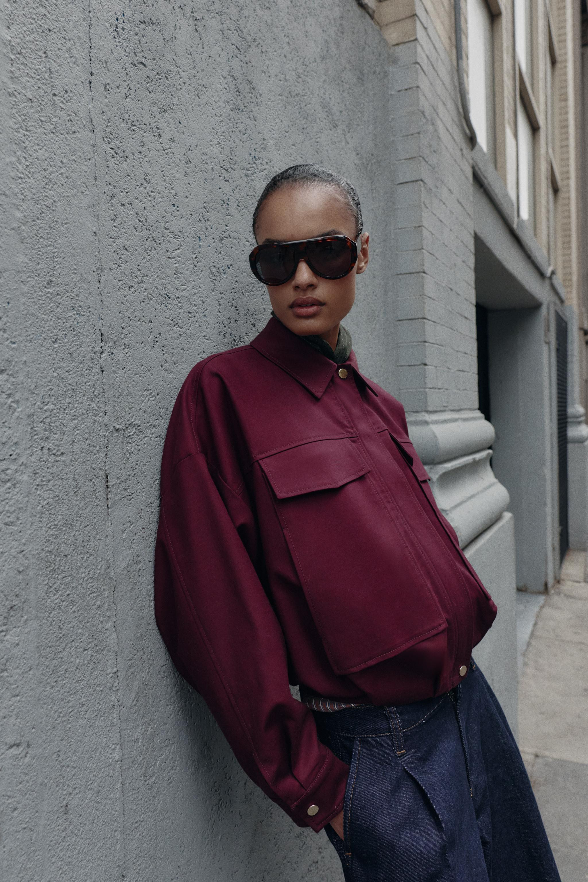 LARGE POCKET BOMBER JACKET | Zara US