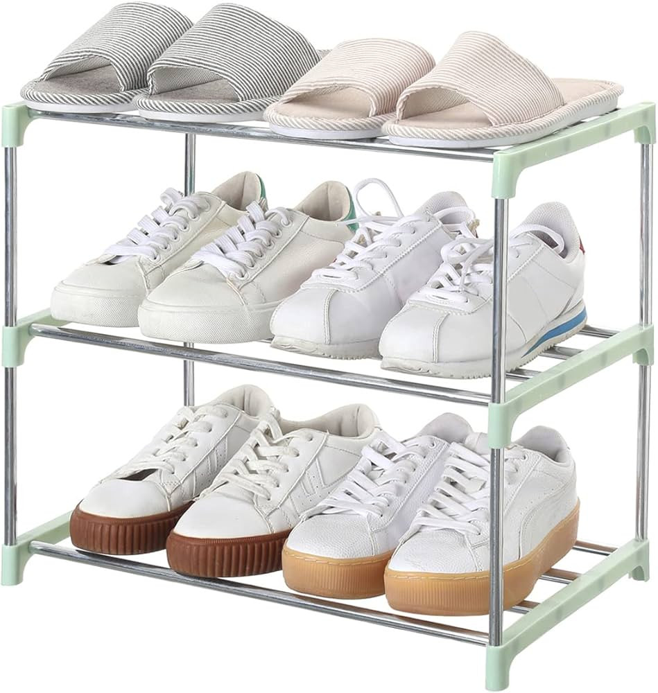 Jucaifu Stackable Small Shoe Rack, Entryway, Hallway and Closet Space Saving Storage and Organiza... | Amazon (US)