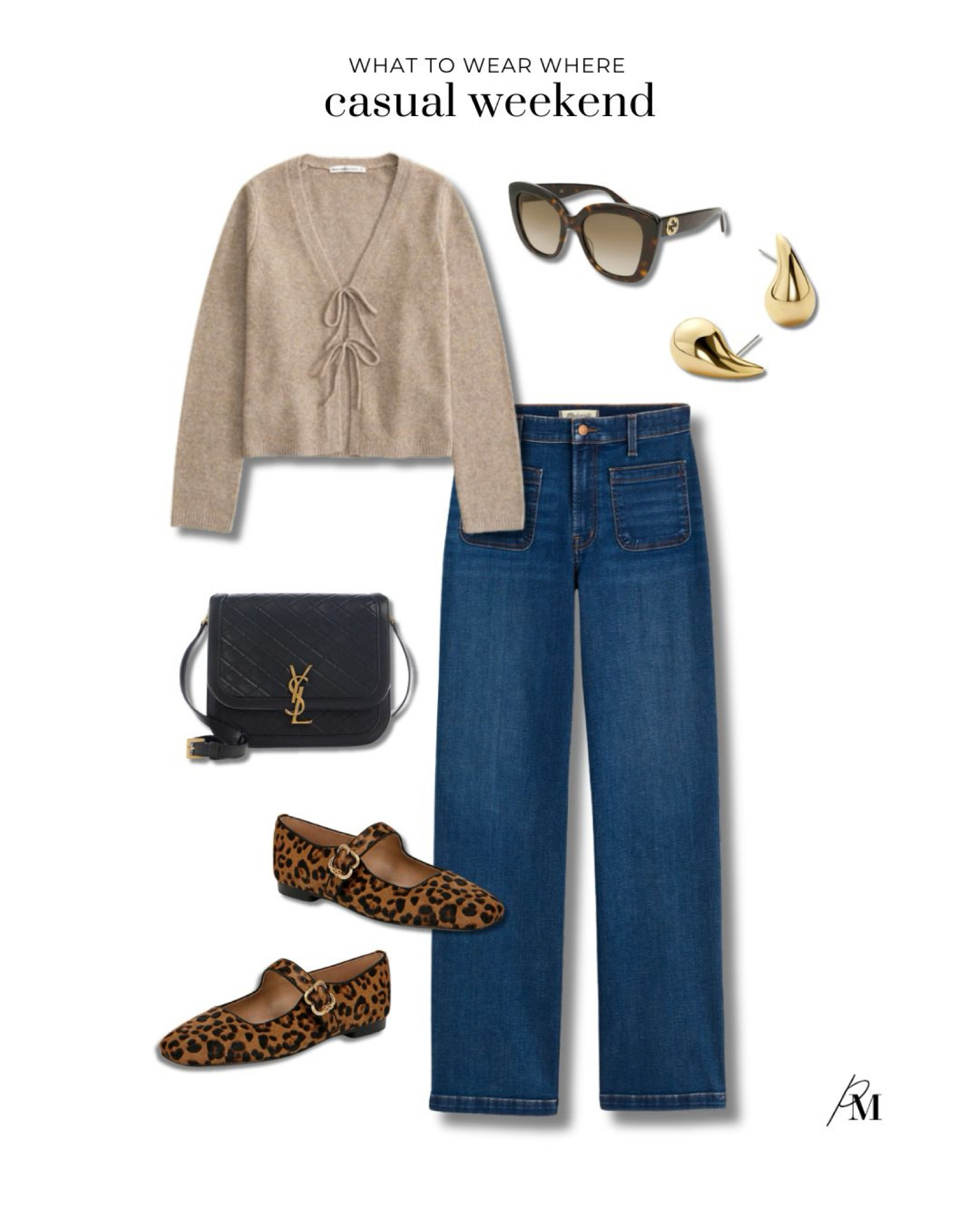 Casual weekend outfit idea. This tie front cardigan and leopard flats are great everyday neutrals. 

#LTKStyleTip #LTKBeauty #LTKSeasonal