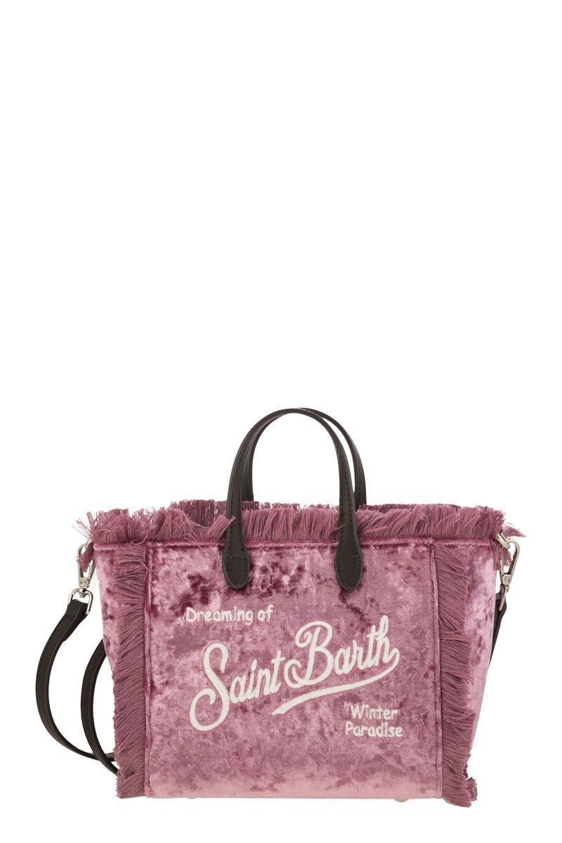 Mc2 Saint Barth Mini Vanity Bag With Bangs And Embroidered Logo in Pink | VAMI007 | LOZURI