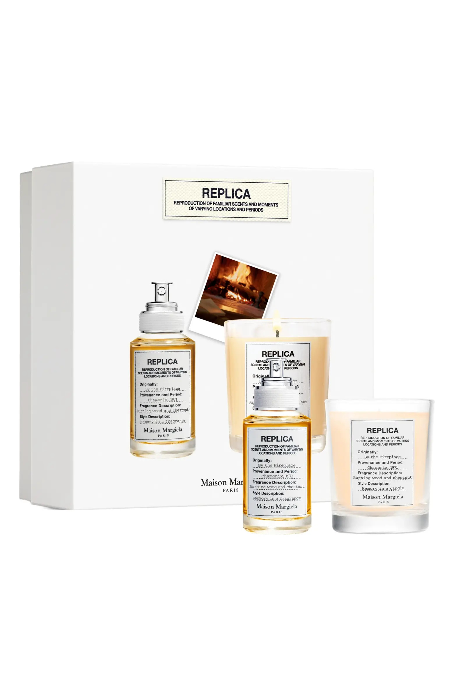 Replica By the Fireplace Candle & Fragrance Set $123 Value | Nordstrom
