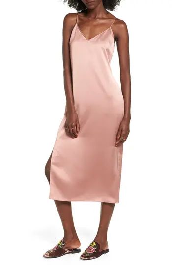 Women's Trouve Slipdress, Size XX-Small - Brown | Nordstrom