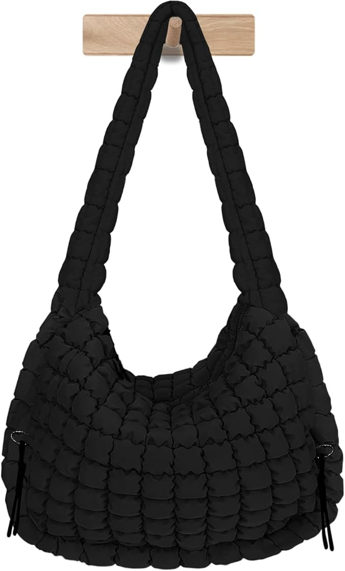 Puffer Tote Bag for Women Large Lightweight Crossbody Shoulder Bag Quilted Puffy Hobo Handbags | Amazon (US)