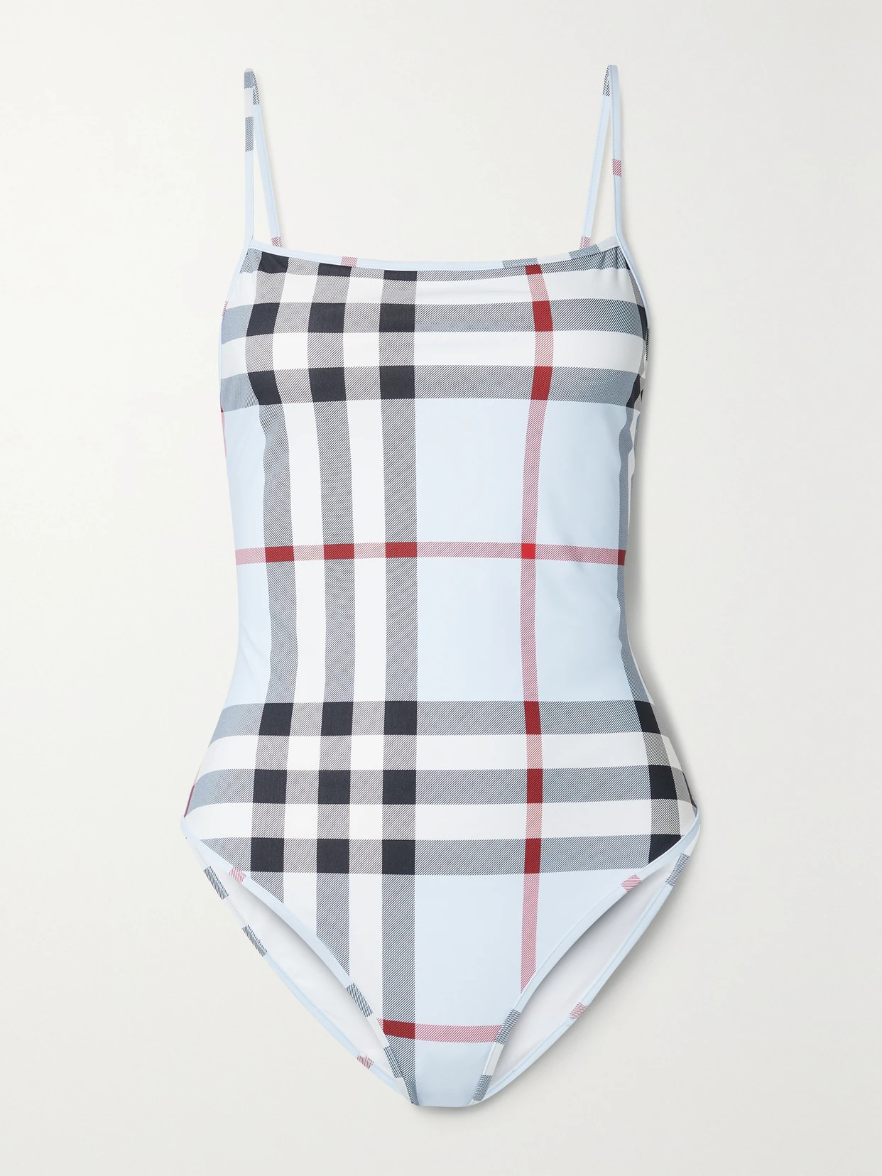 Burberry - Checked Swimsuit - Blue | NET-A-PORTER (US)