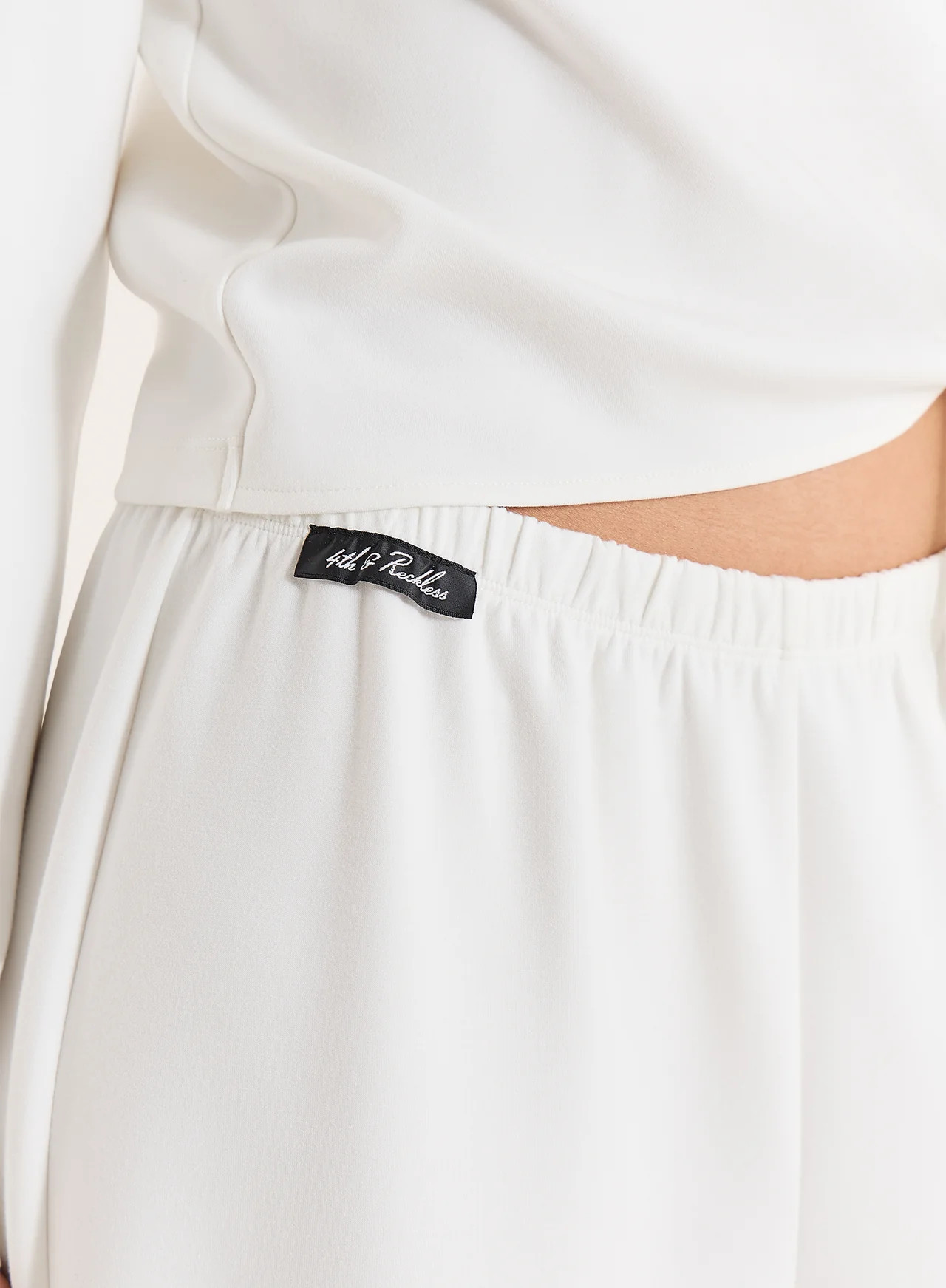 Women's White Modal Balloon Leg Trousers | Breeze | 4th & Reckless | 4th & Reckless