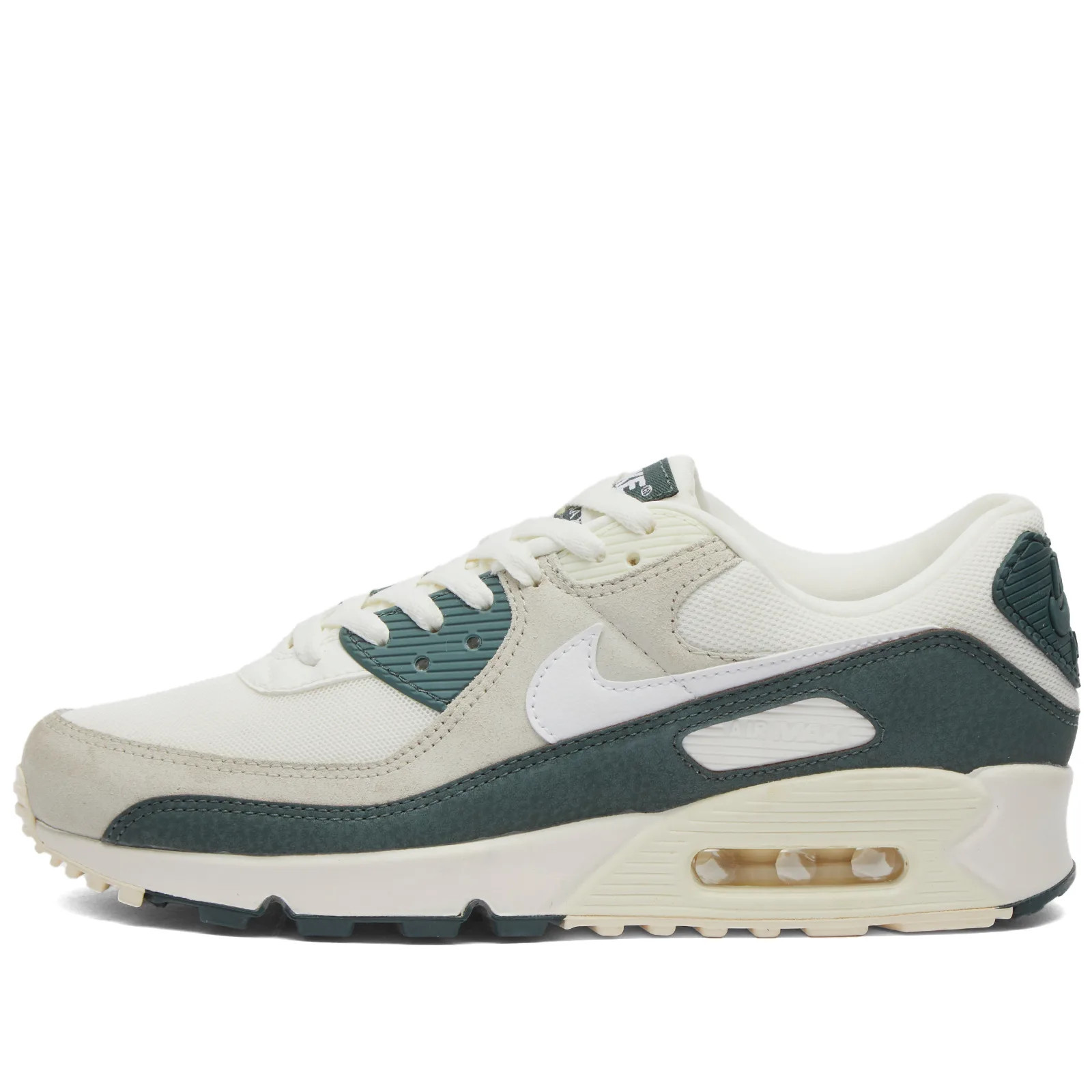 Nike Women's W Air Max 90 Sneakers in Sail/White/Vintage Green, Size UK 3.5 | END. Clothing
