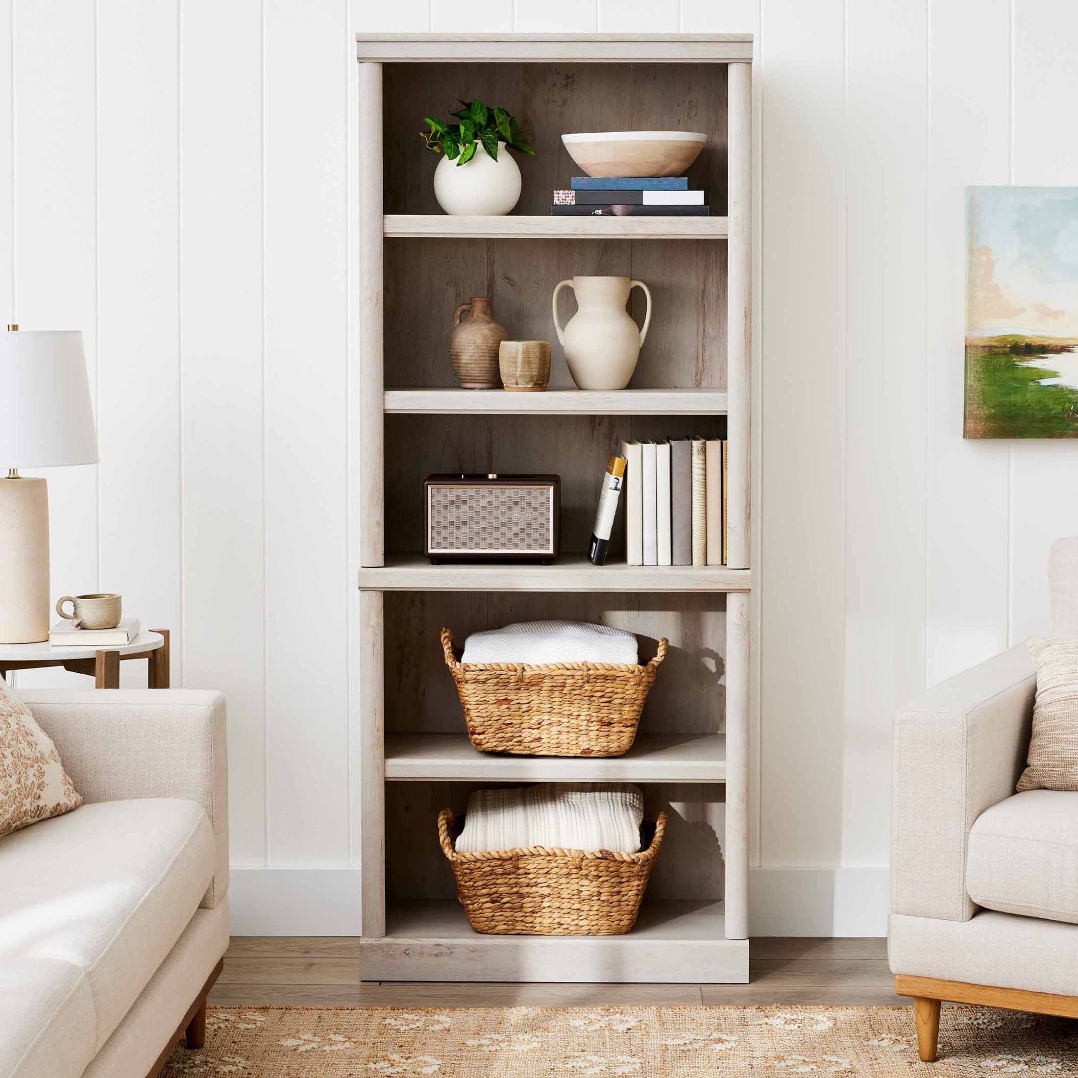 Better Homes & Gardens 71" Ashwood Road 5 Shelf Bookcase, White Finish | Walmart (US)