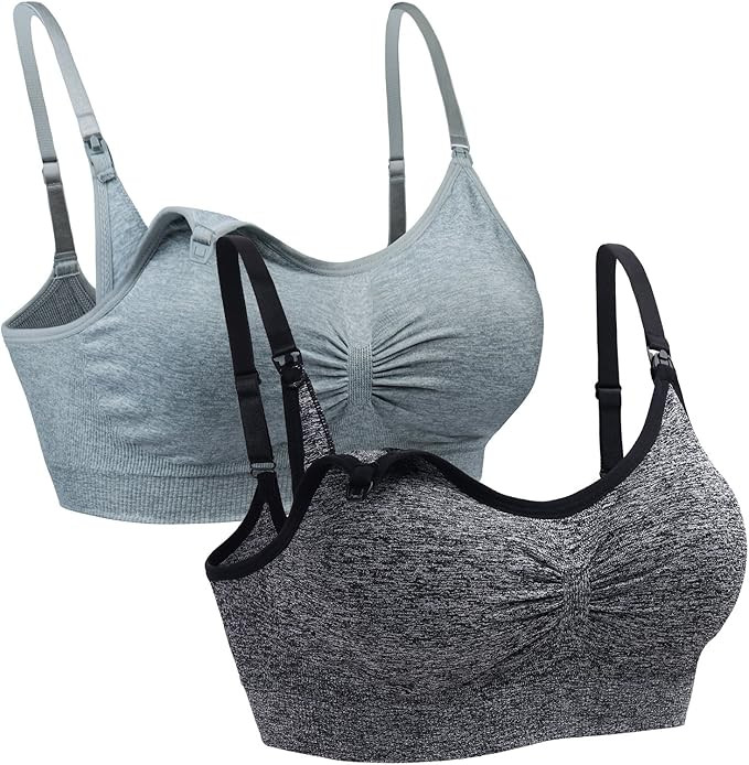 Suekaphin 2PACK Nursing Bra Wireless Bra Women's Sleeping Maternity Bra Breastfeeding Bra | Amazon (US)