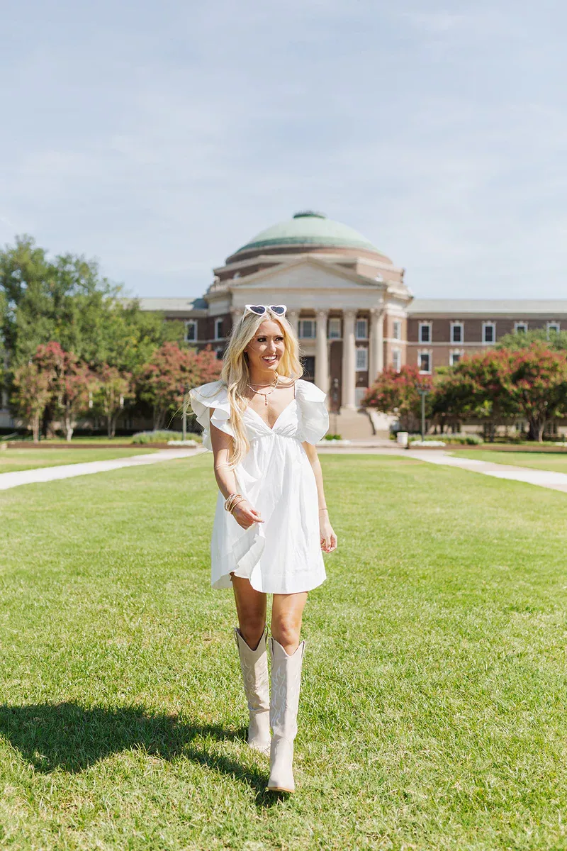 Clementine Mini Dress in White curated on LTK