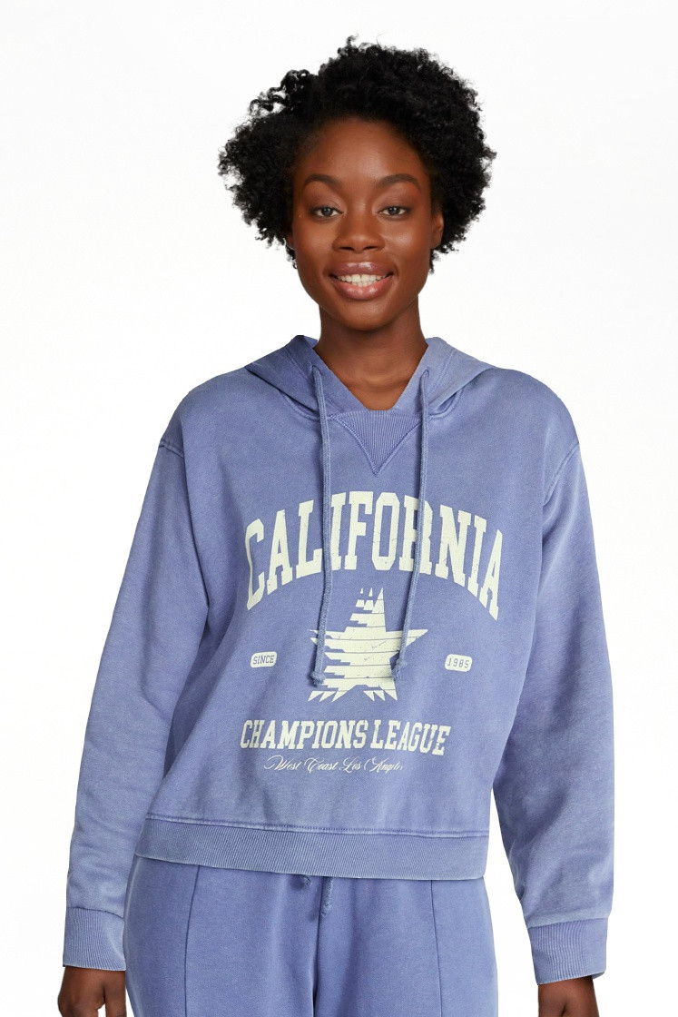 No Boundaries Mineral Wash Graphic Hoodie Sweatshirt, Women's XXS-XXL | Walmart (US)