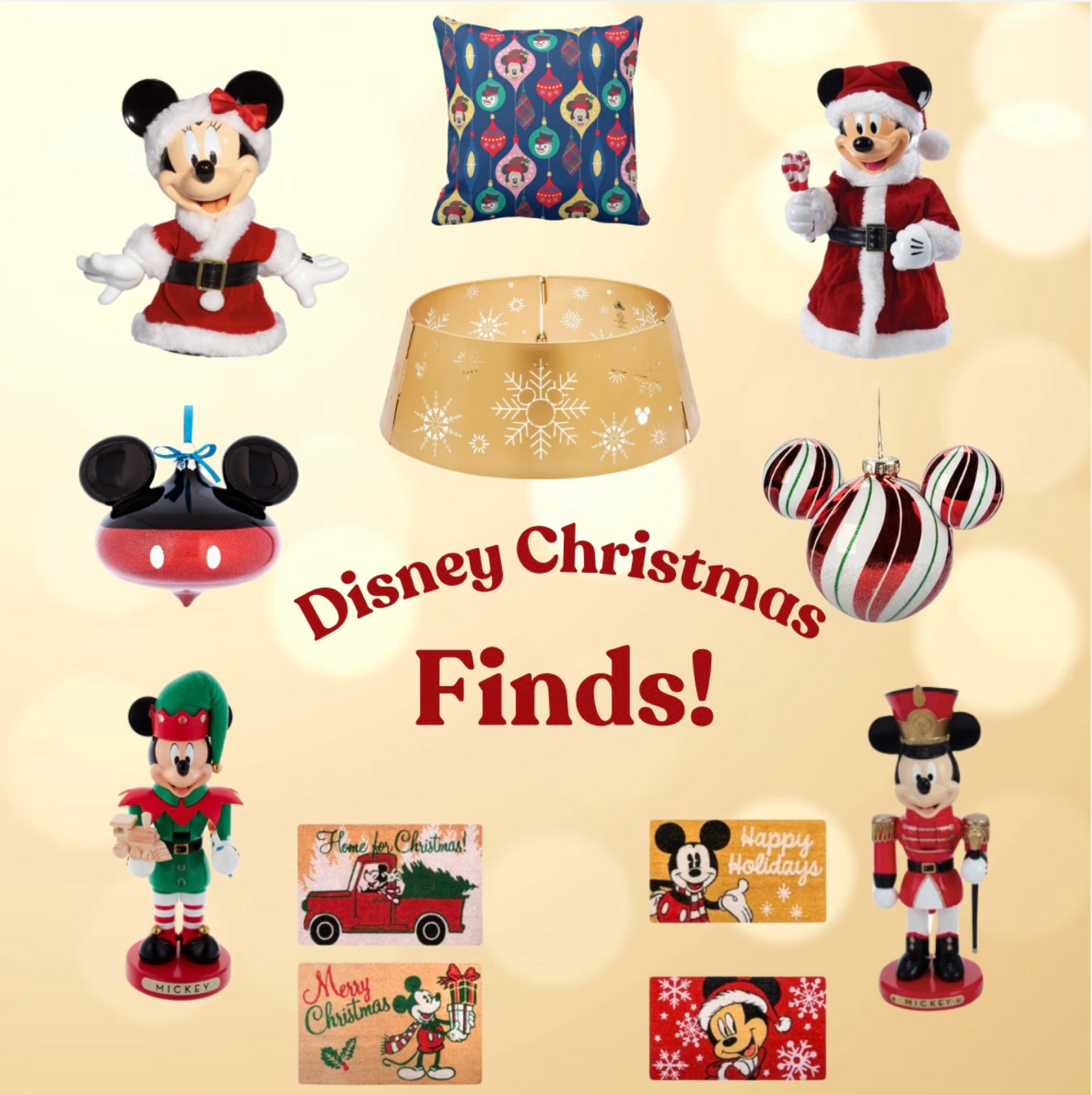 Disney Mickey Mouse and Minnie Mouse Christmas Home decor Holiday Finds! Tree toppers, Ornaments, Nutcrackers, Tree Collar, and Doormats! #disney #christmas

#LTKHoliday #LTKSeasonal #LTKHome