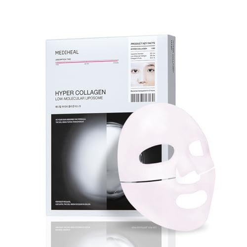Mediheal Hyper Collagen_Collagen Real Deep Mask 4pcs | Collagen Gel Mask for Multi-lifting Care | Achieves Bouncy Skin | Boosts Pore Elasticity | 30mins Quick Care | Extra Hydration | Amazon (US)