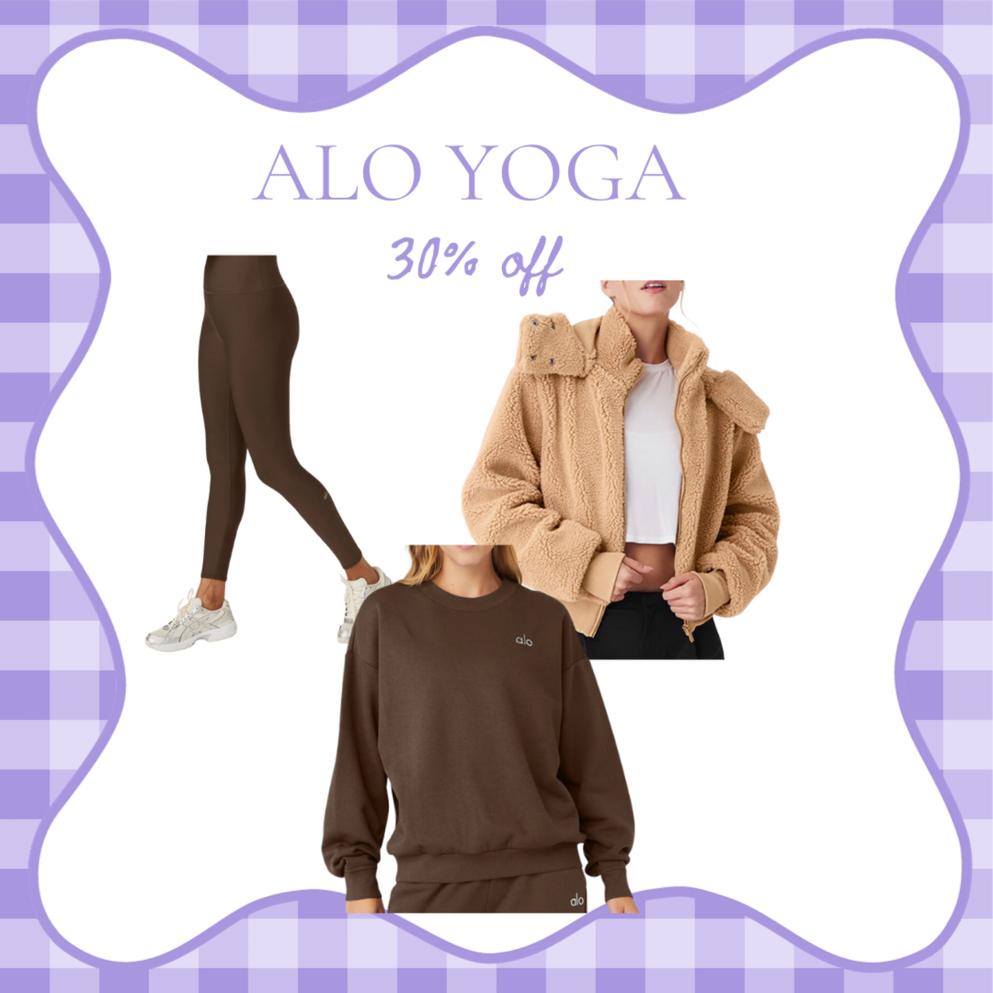 Alo yoga is 30% off!! I love my airlift leggings and sweatshirts! 

Alo yoga, alo yoga sale, Black Friday, athlesiure, running errands outfit, comfy outfit, chocolate brown, espresso leggings, Sherpa jacket 

#LTKfitness #LTKCyberWeek #LTKsalealert