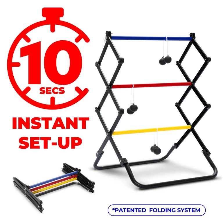 Ladder Toss Games, Ladder Ball Set - Instant Setup, Folding System | Outdoor Games for Backyard L... | Walmart (US)