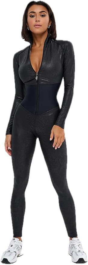 Bona Fide One Piece Workout Jumpsuits for Women - Athletic Romper Jumpsuit with Tummy Control and... | Amazon (US)