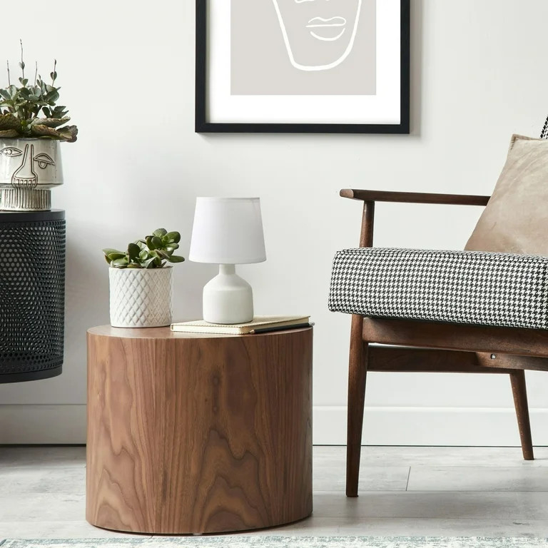 Simple Designs Mini Bocksbeutal Concrete Table Lamp, Off White | Walmart (US)