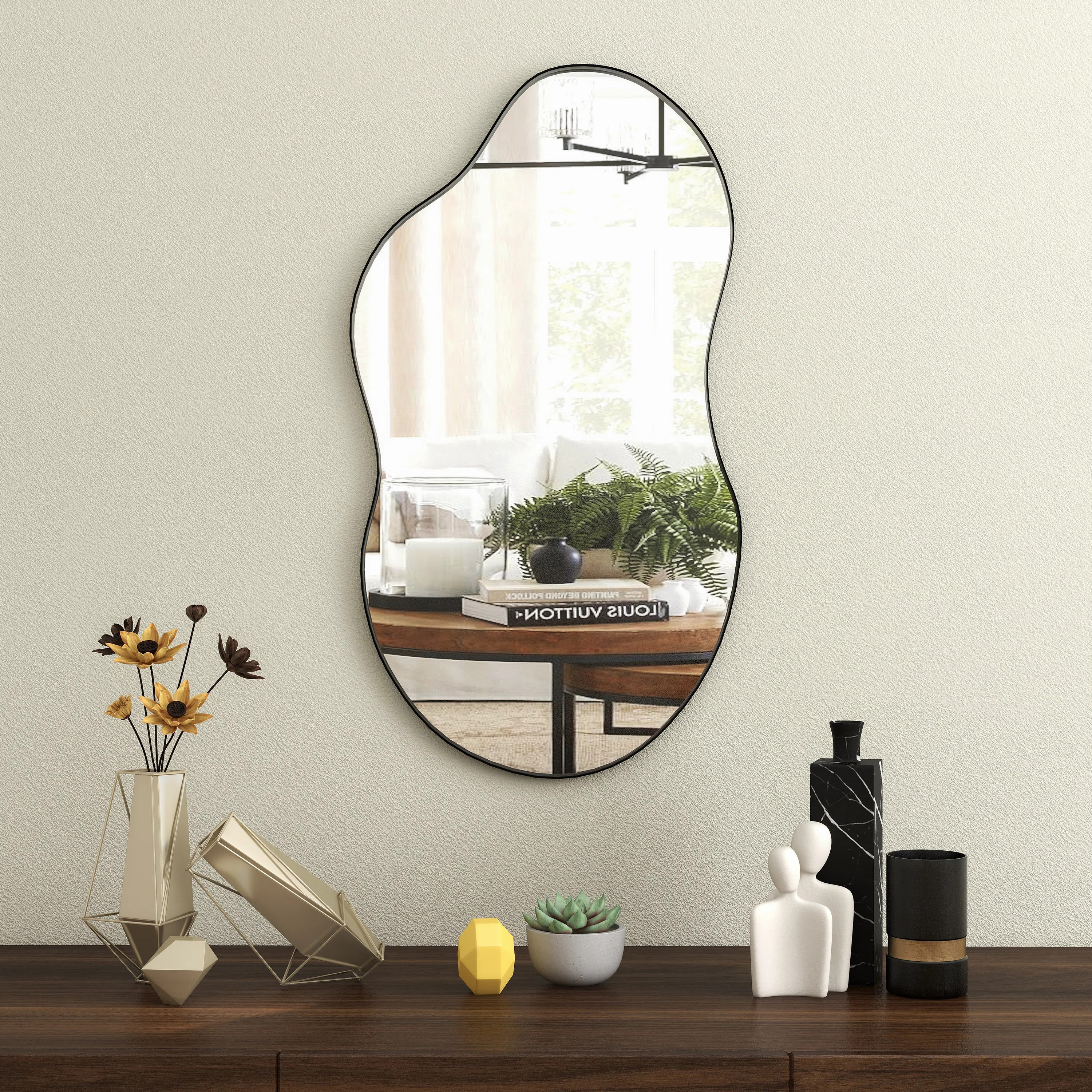 Ashane Asymmetrical Cloud Shaped Wall Mirror | Wayfair North America