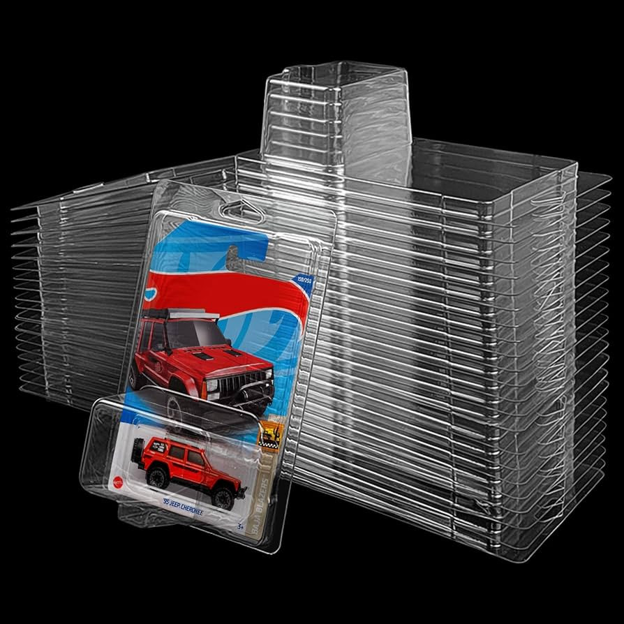 24 Pcs Clear Protector Cases Model Car Clamshell Cases Display Case Clear Protective Packs Car Bl... | Amazon (US)
