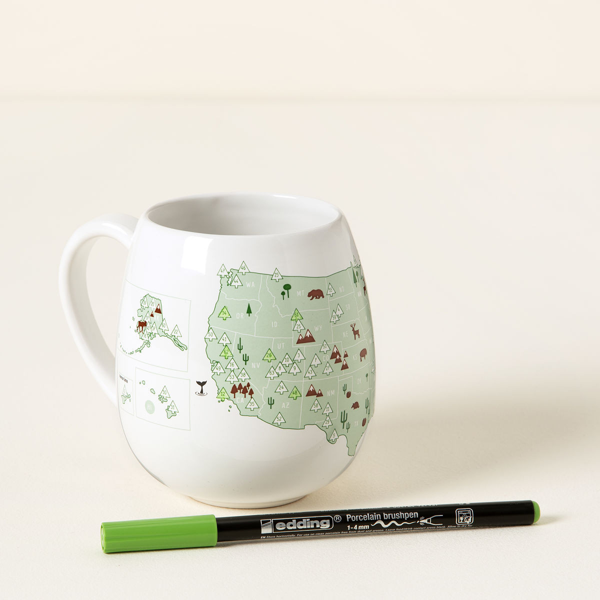 National Parks Color Map Mug | UncommonGoods