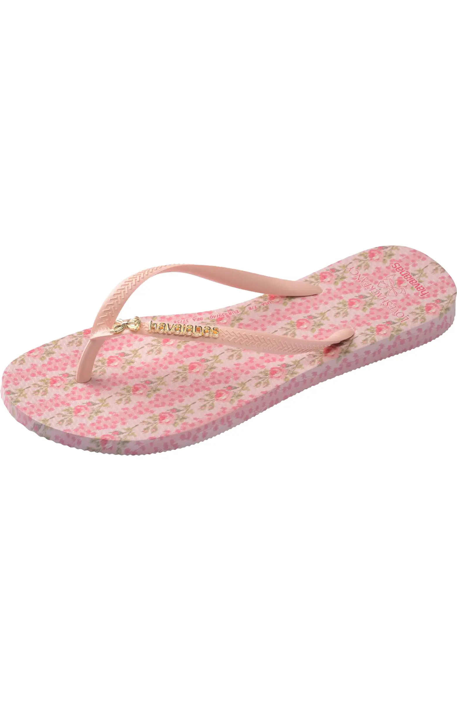 x LoveShackFancy Slim Blooming Heirloom Flip Flop (Women) | Nordstrom