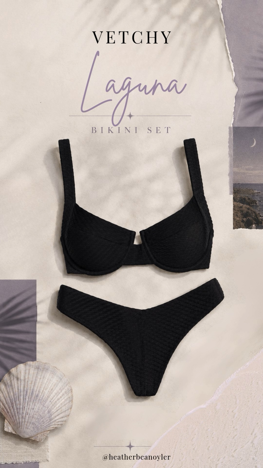 Obsessed with this black textured bikini set from Vetchy 🖤 The perfect flattering swimwear staple with an underwire bikini top and high cut bottoms for a chic, elevated beach look. Whether you’re headed on vacation, lounging poolside, or packing for a tropical getaway, this bikini is a must have.

[Vetchy bikini, Vetchy swimwear, black bikini set, textured bikini, underwire bikini top, high cut bikini bottoms, flattering swimwear, beach vacation outfit, resort wear, luxury swimwear, poolside style, women’s swimwear]

#LTKOver40 #LTKSwim