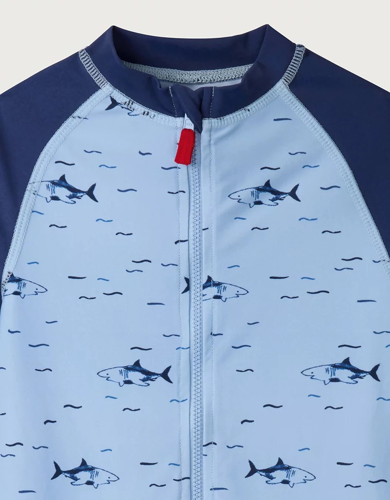 Recycled-Nylon Shark Surfsuit | The White Company (UK)