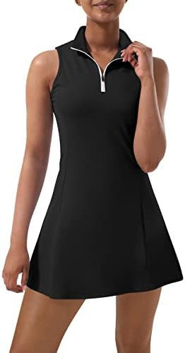Tennis Dress for Women, Tennis Golf Dresses with Built in Shorts and Pockets for Sleeveless Worko... | Amazon (US)