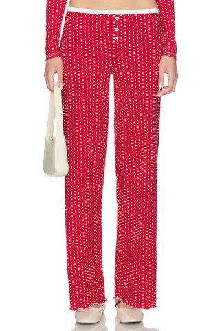 Frankies Bikinis Joy Modal Sleep Pant in Holiday Dot from Revolve.com | Revolve Clothing (Global)