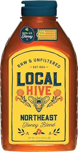 Local Hive Northeast Raw Unfiltered Honey – 32oz, 100% Pure US Honey, Sourced from American Bees and Beekeepers - Natural Sweetener, Ideal for Tea, Baking, and Cooking | Amazon (US)