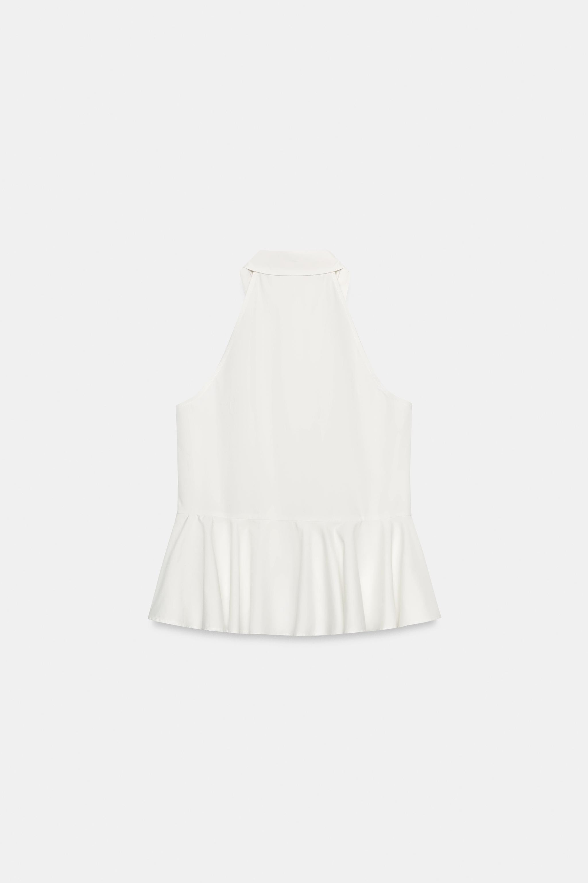 HALTER PEPLUM SHIRT | Zara US