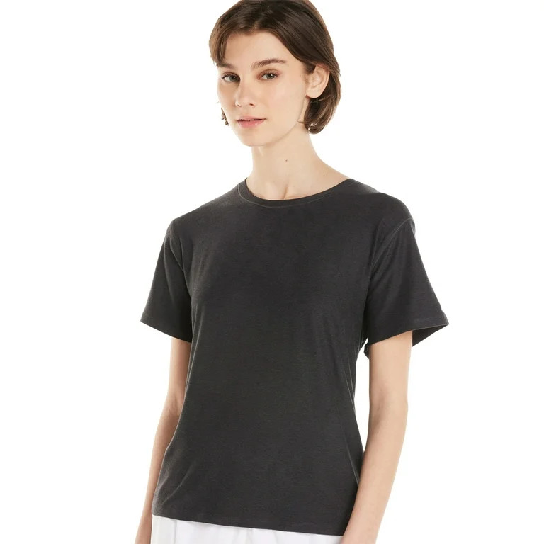 Athletic Works Women's and Women's Plus ButterCore Tee with Short Sleeves, Sizes XS-4X | Walmart (US)