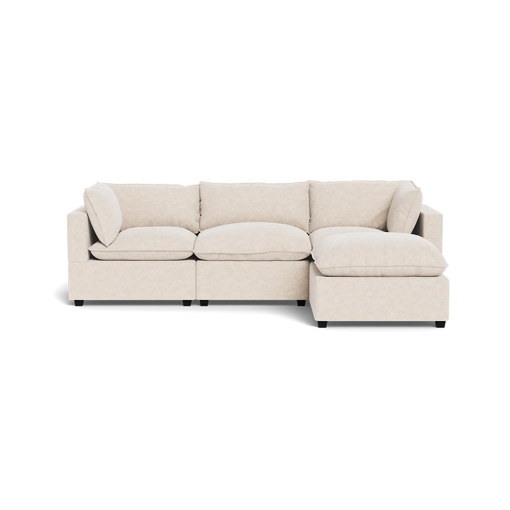 Kova Sofa 122" + OttomanAlabaster Bouclé / No Storage | Albany Park