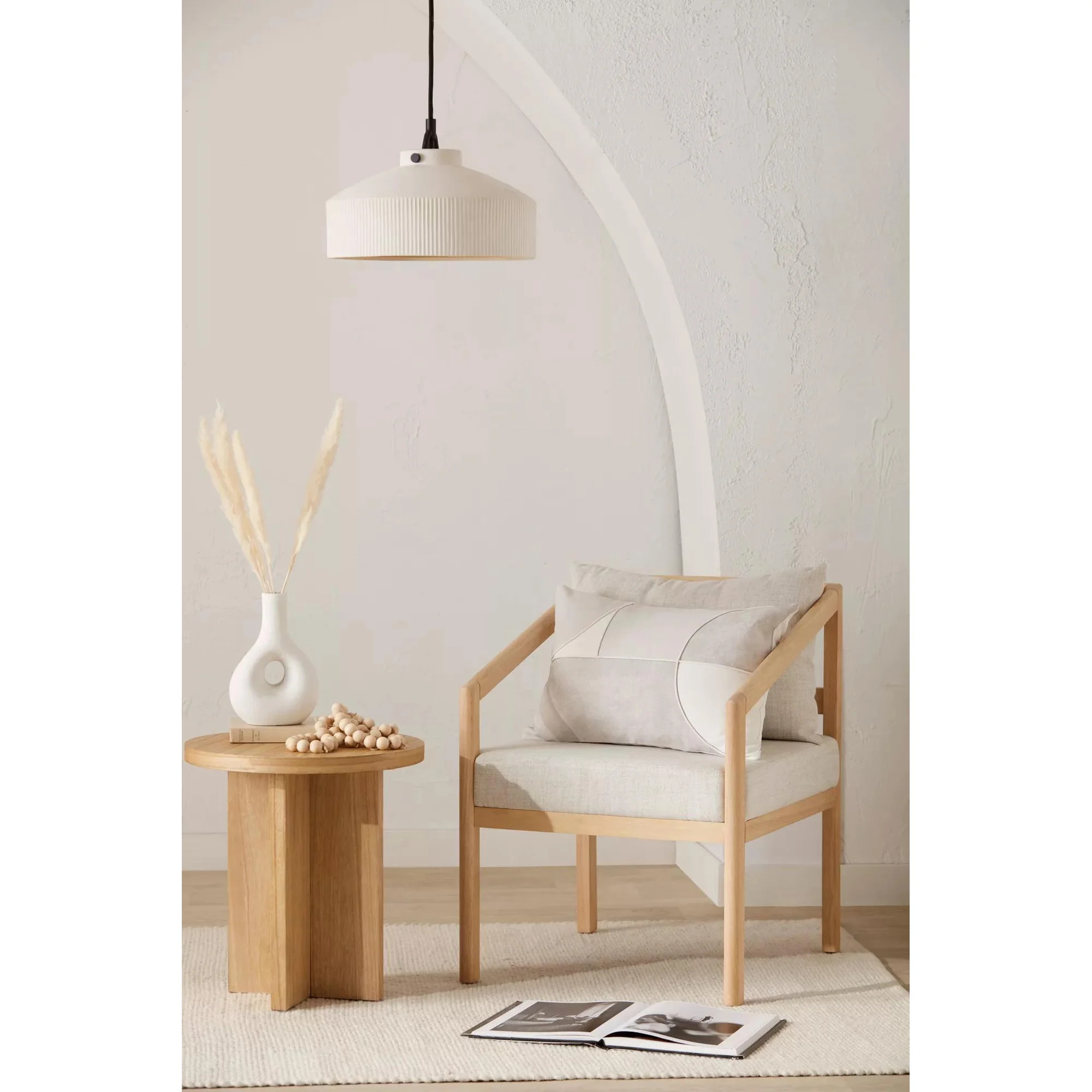 Bouclair Natural Wooden Round Side Table | Walmart (CA)