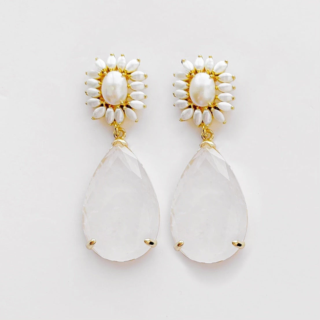 Pearl Petals + White Quartz | Vivian Drew