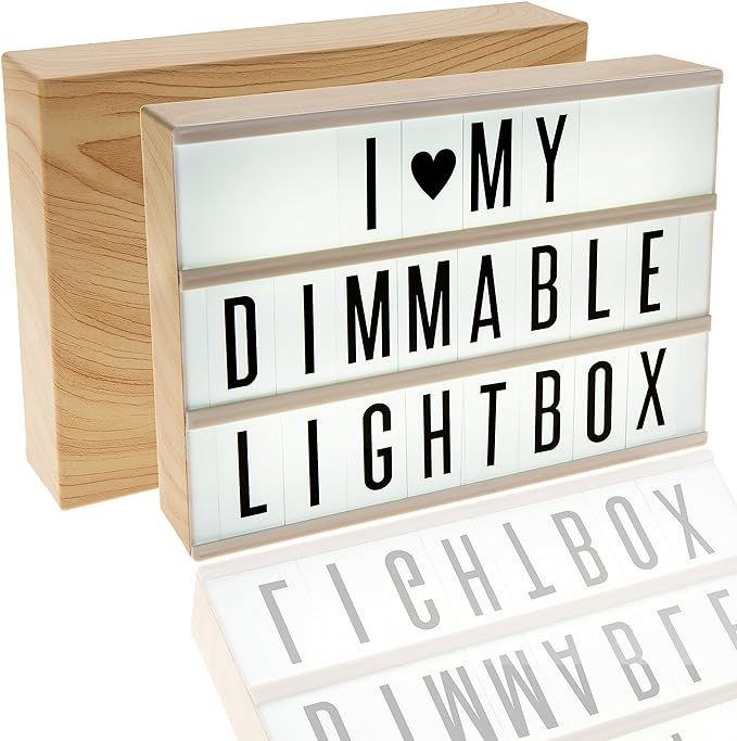 380 Tiles, Woodgrain Effect Dimmable Cinema Light Box, Unique Kids Night Light, Cinematic Vintage... | Amazon (US)