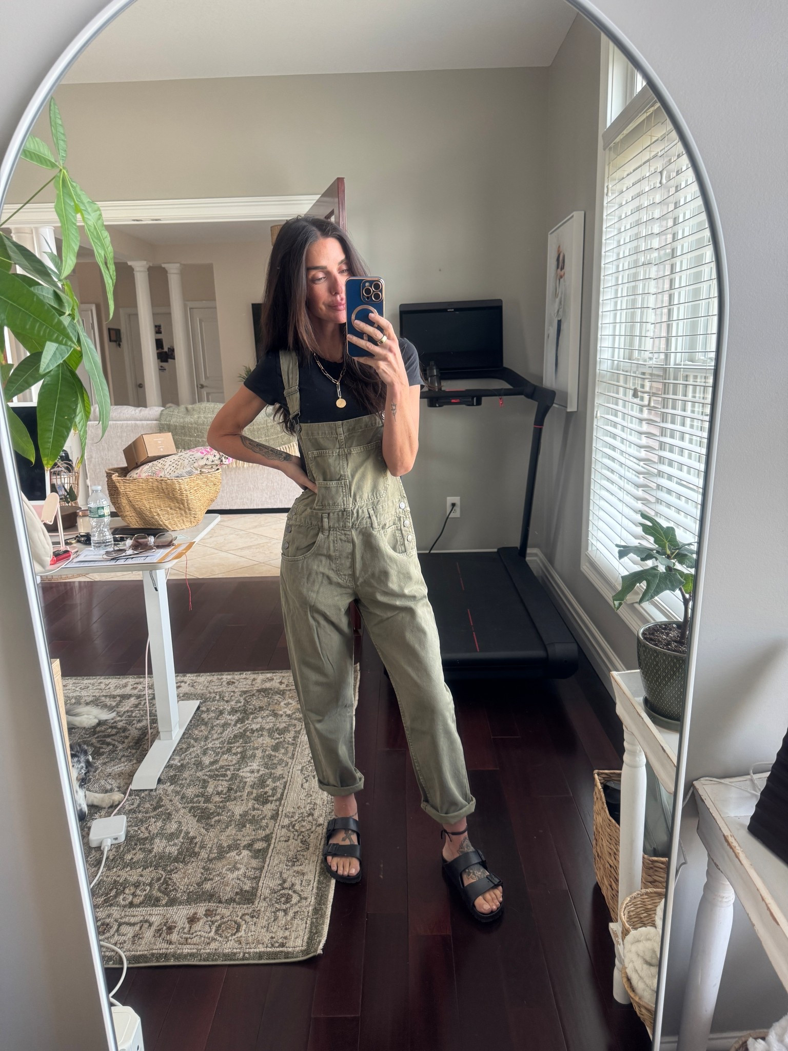 Casual comfort that still feels put-together. a fitted black tee under these relaxed olive overalls and paired them with my everyday Birkenstocks for a comfy outfit you can wear on repeat. 

Overalls are from free people- this color is sold out but they have 10 different washes still in stock. 

#LTKSeasonal #LTKU #LTKStyleTip