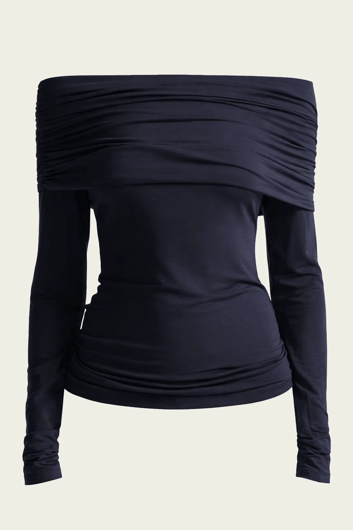 Adeline Off Shoulder Knit Top in Night Blue - Navy L | Shop Olivia